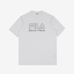 Fila 3d Logo - Miesten Poolopaita - Valkoinen | FI-68385